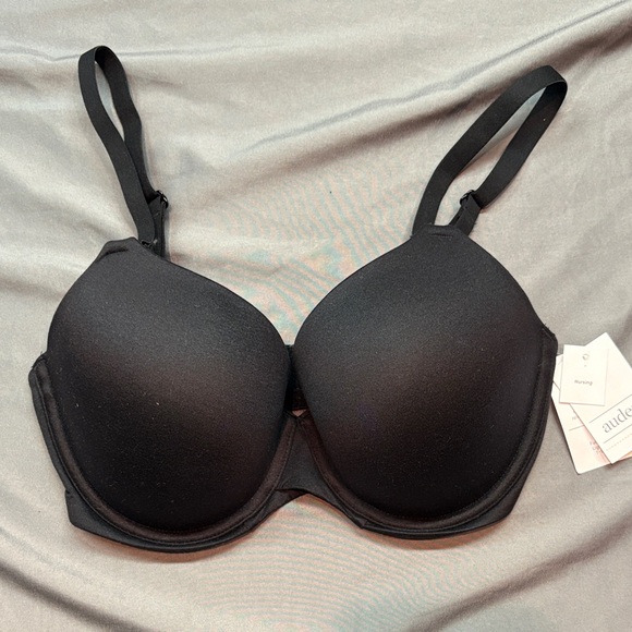 Auden The Icon Full Coverage Lightly Lined T-Shirt Nursing Bra 32DD Black NWT - Picture 6 of 7